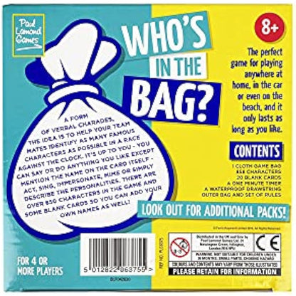 Paul Lamond 6375 Who's in the Bag Game, Multi