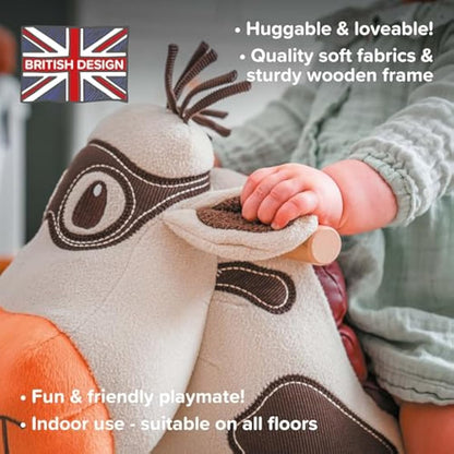 Little Bird Told Me - Moobert Cow Award Winning Ride On Toy for Toddler 12+ Months Unisex - Soft Animal Toy on Wheels, Wooden Frame, Wipe Clean Supportive Seat - British Brand Since 2007