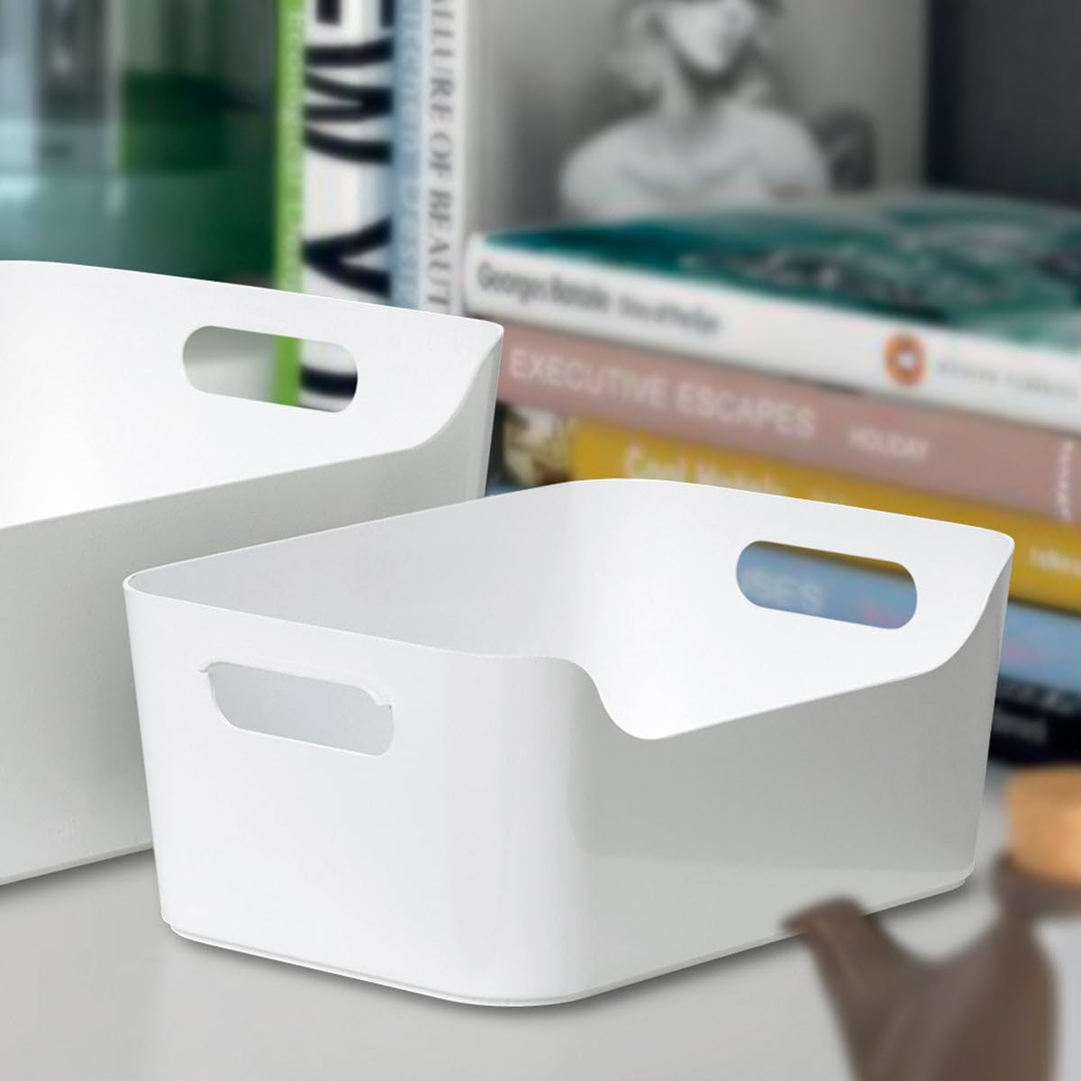 TATAY Storage Basket Integrated Carry Handles Minimalist Design