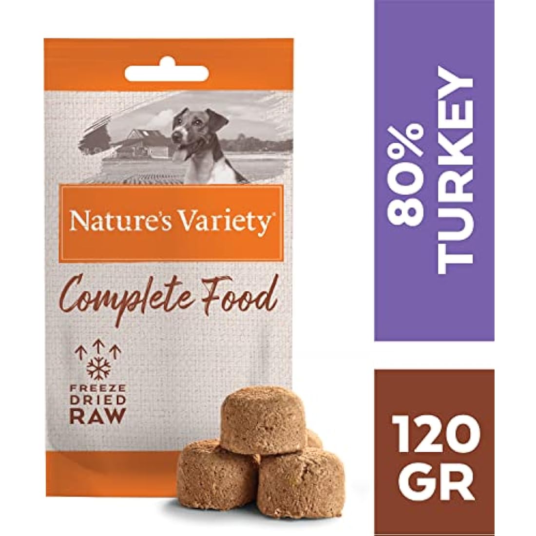 Nature's Variety Complete Freezed Dried Food Turkey for Dogs Mini and Small - Case 7 x 120 g
