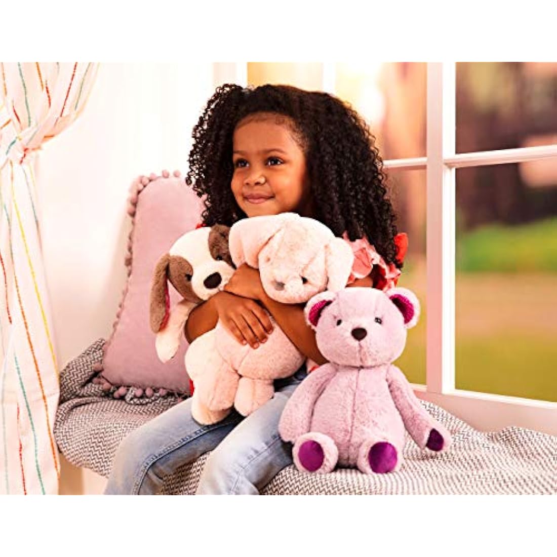 B. toys – 12-Inch Plush Dog – Huggable Dog Stuffed Animal Toy – Soft & Cuddly Plush Puppy – Washable – Babies, Toddlers, Kids – Happy Hues – Cupcake Pup – 0+ Months