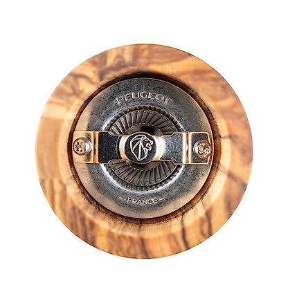 PEUGEOT - Paris 22 cm Salt Mill - Classic Grind System - Made with PEFC Certified Wood - Lifetime Guaranteed Mechanism - Made in France - Olive Wood