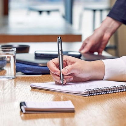 Parker IM Monochrome Fountain Pen | Gun Metal Finish and Trims | Medium Nib | Blue Ink | Gift Box