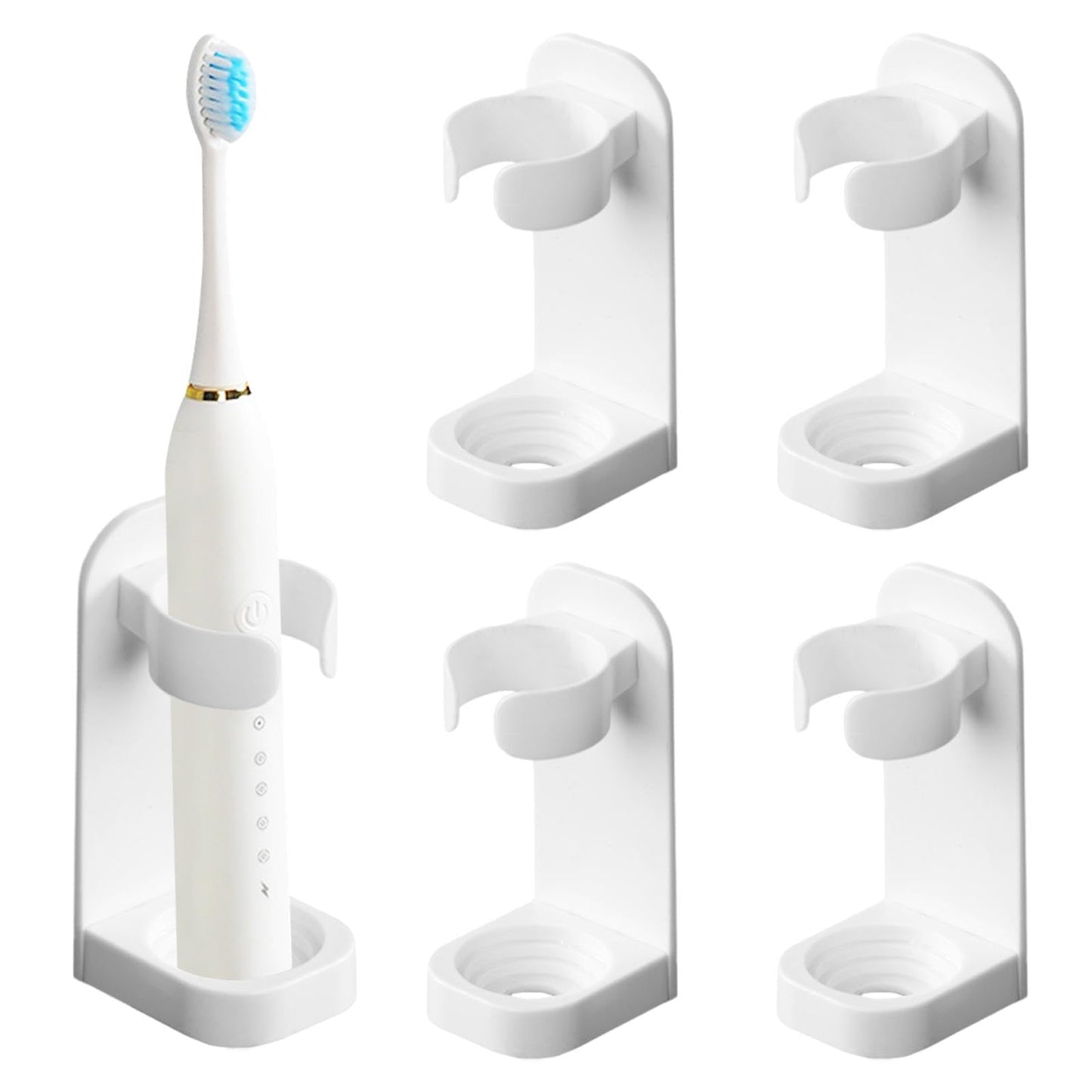4 Packs Toothbrush Holder Electric Toothbrush Holder Wall Mounted