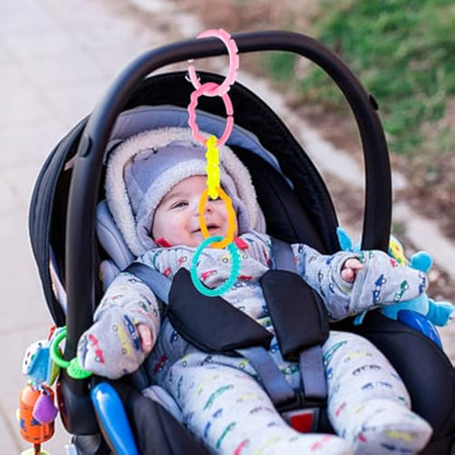 YeahiBaby 24pcs Baby Teether Ring Link Rings Toys Infant Links Rattle Strollers Crib Travel Toys