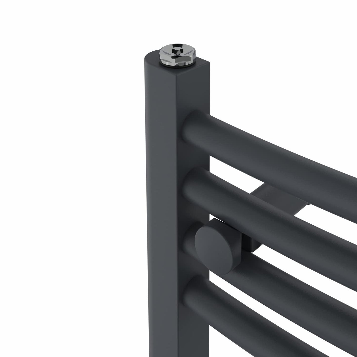 NRG Anthracite Heated Towel Rail Curved Designer Radiator - 1600×300mm