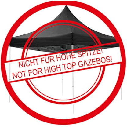 QUICK STAR Gazebo Protective Cover 3 x 3 m Waterproof Transparent Weather Protection
