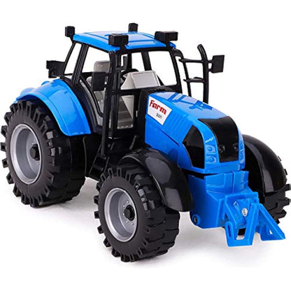 Toyland® Friction Powered Farm Tractor with Opening Hat – Available in Pink, Blue, Red & Green (Blue)