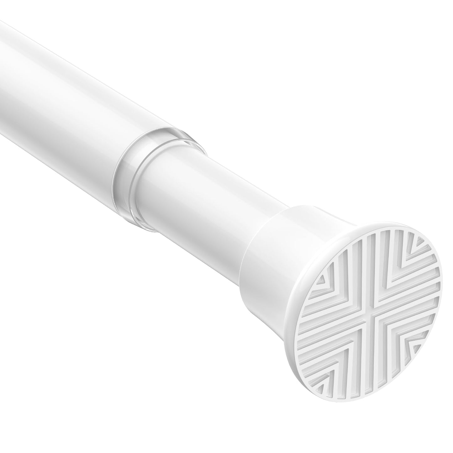 Zipglo Extendable Curtain Poles 59-120 cm, Tension Rods for Curtains Adjustable Shower Curtain Poles No Drilling Spring Loaded Curtain Rod Shower