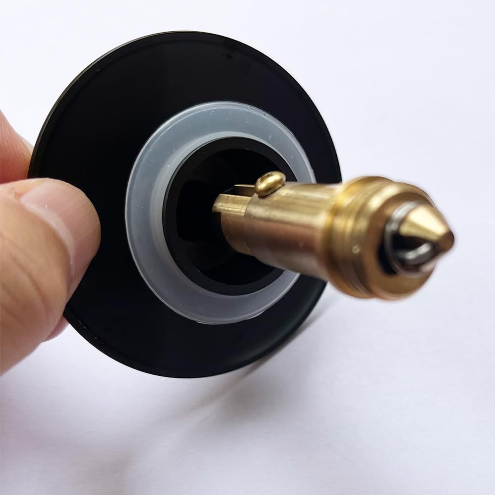Pop Up Sink Plug Replacement Matt Black, Chonphan Basin Sink Plug Click Clack Sink Plug Sprung Push Plug Stopper Waste Drain Plug for Bathroom Vanity