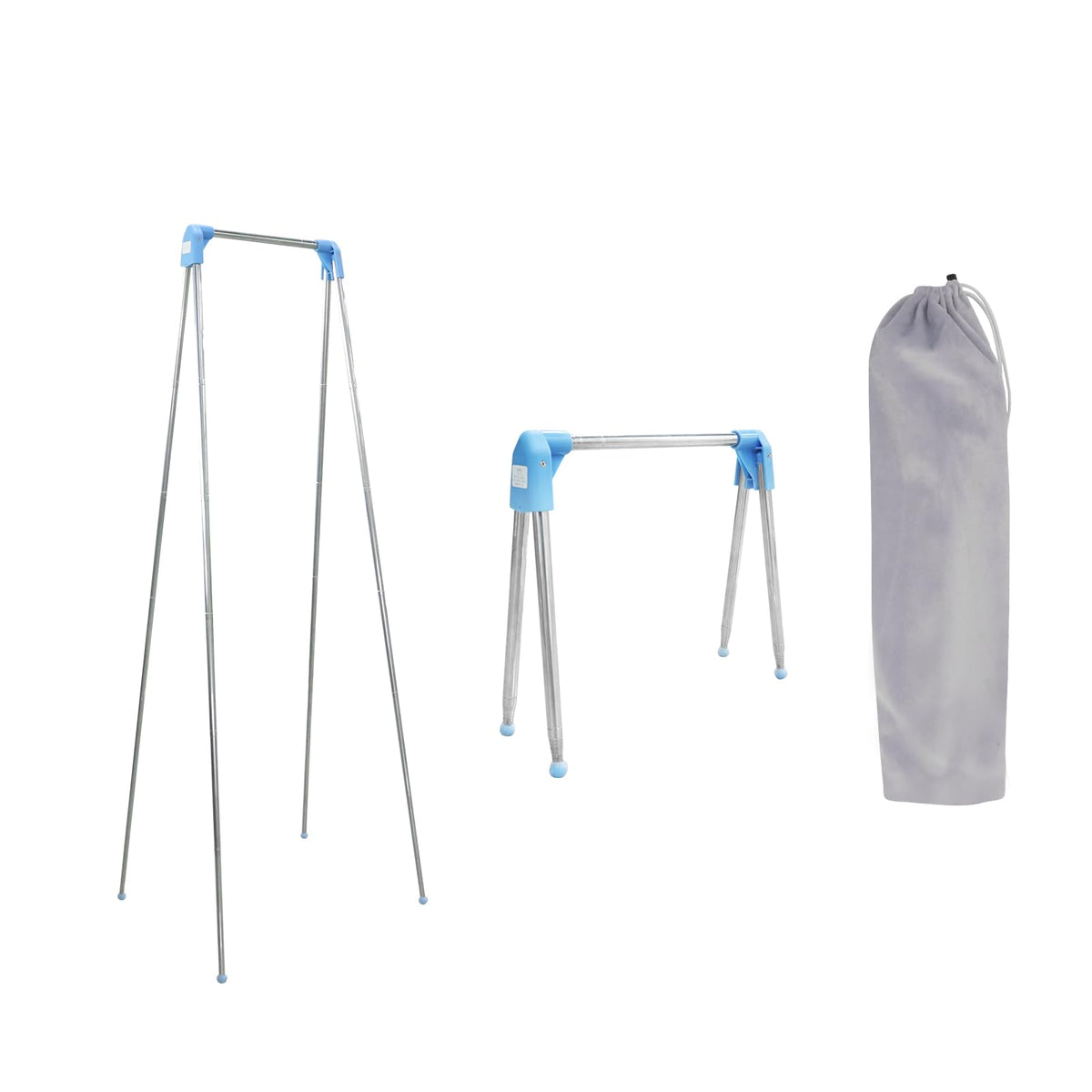 Yuhtech Extendable Clothes Rail Portable Clothes Rack Foldable Small Adjustable Travel Clothes Airer Lightweight Clothes Rack Organiser for Camping
