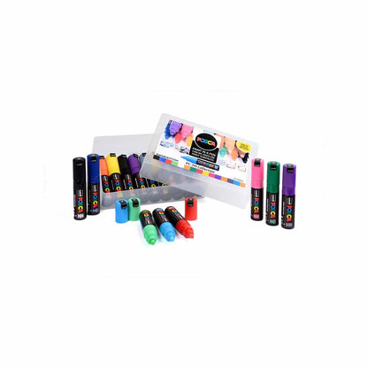 POSCA PC-7M Permanent Marker Paint Pens. Broad Bullet Tip for Art & Crafts. Multi Surface Use On Wood Metal Paper Canvas Cardboard Glass Fabric