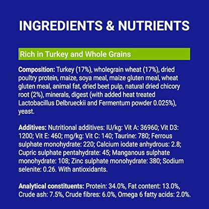 Purina ONE Indoor Dry Cat Food Turkey & Wholegrain 3kg
