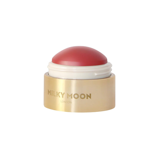 Milky Moon London Stellar Cheeks Cream Blush, Long-lasting, Lightweight Formula for Cheeks, Lips & Eyes, Infused with Coconut & Jojoba, Scarlet Ember