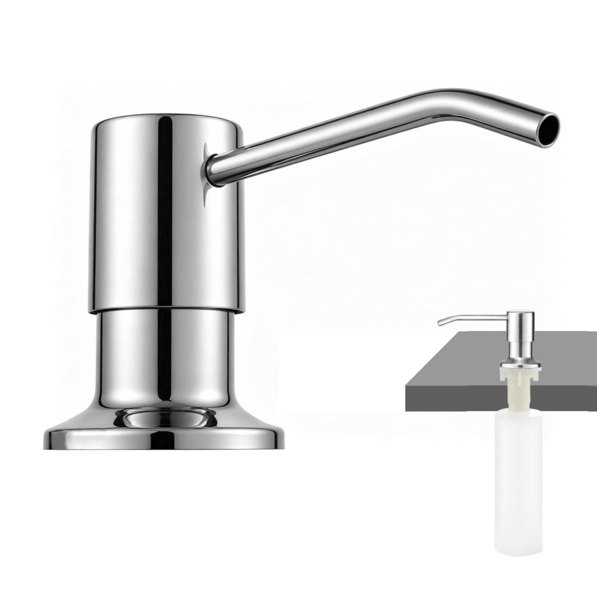 Built in Soap Dispenser for Kitchen Sink, Counter soap Dispenser Refill Countertop Pump Lotion Dispensers for Kitchen Sink300ml