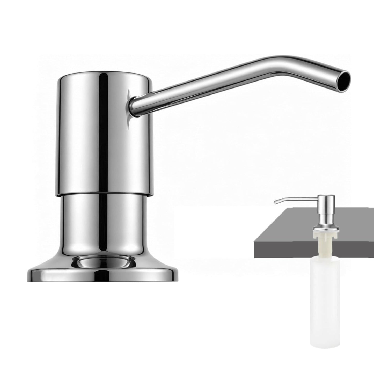 Built in Soap Dispenser for Kitchen Sink, Counter soap Dispenser Refill Countertop Pump Lotion Dispensers for Kitchen Sink(300ml)
