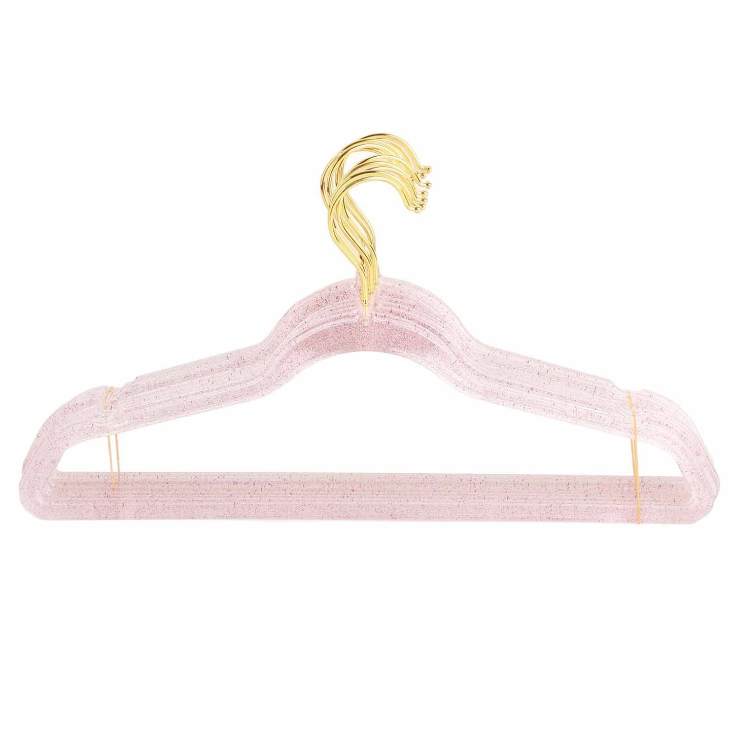 10Pcs Transparent Glitter Hangers Crystal Seamless Clothes Racks