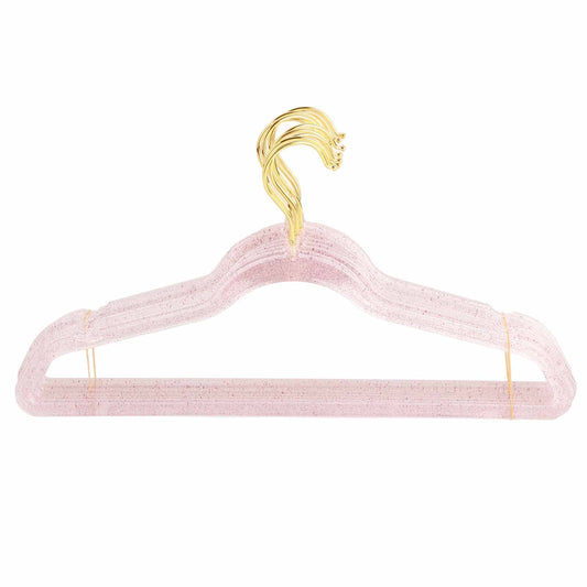 10Pcs Transparent Glitter Hangers Crystal Seamless Clothes Racks
