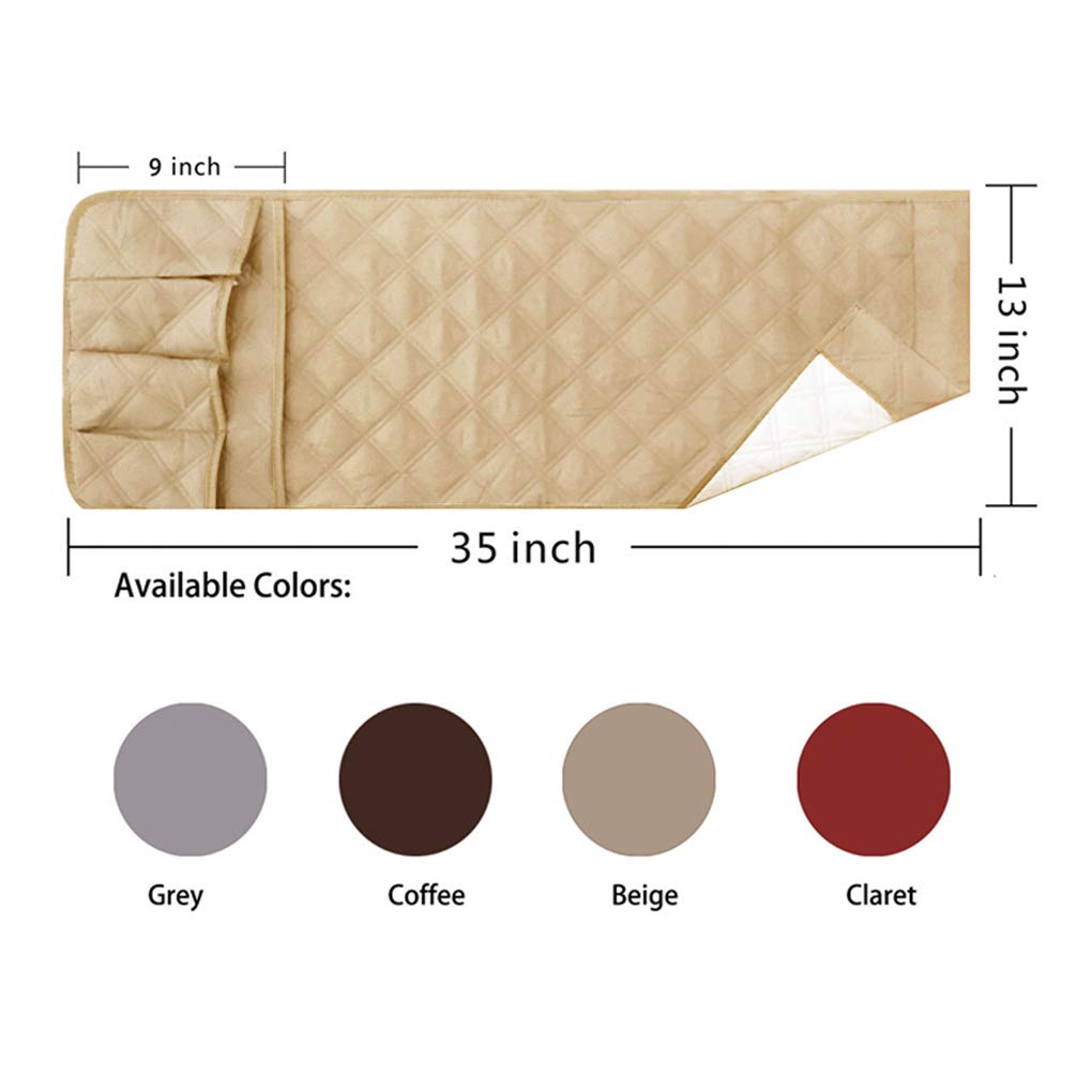 FakeFace Sofa Arm Rest Organiser Hanging Sofa Caddy Storage Pocket Bag TV Remote Control Holder with 5 Pockets Armchairs Couch Organiser Phone Holder