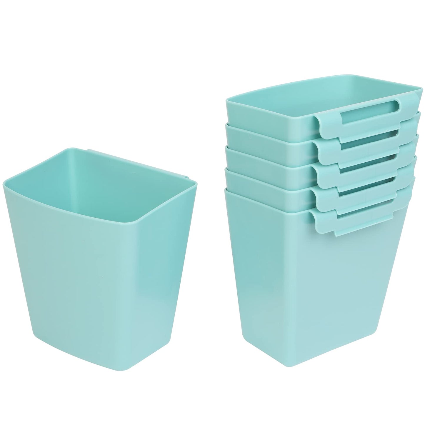 AYVANBER 6 Pack Hanging Cup Holder for Rolling cart Accessories Hooks Little Hanging Buckets Hanging Storage Bins Craft Supplies for Rolling Utility