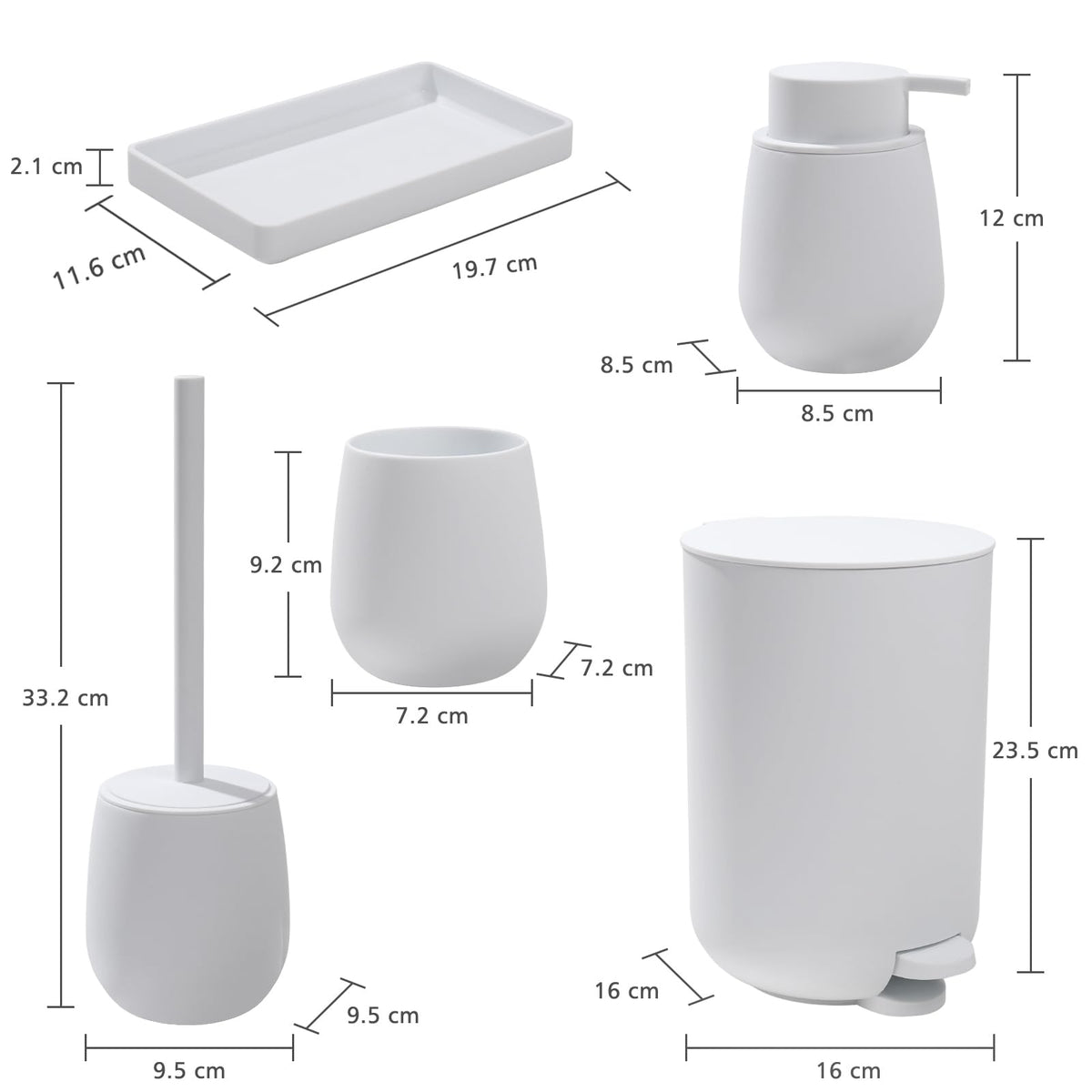 White Bathroom Accessories Sets Complete, Modern Bathroom Sets Organizer