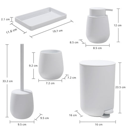 White Bathroom Accessories Sets Complete, Modern Bathroom Sets Organizer