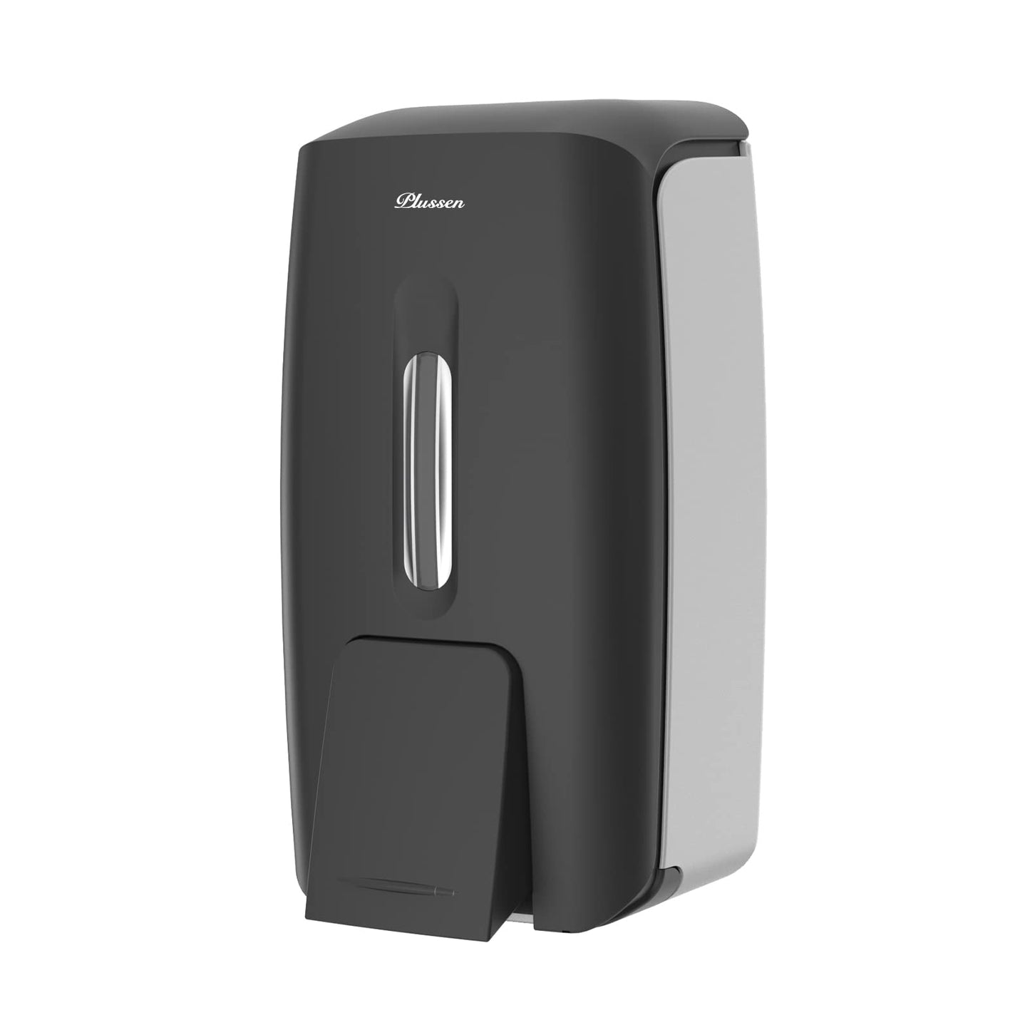PLUSSEN Soap Dispenser Wall Mount, Adhesive No Drill Commercial Liquid Gel Hand Soap Dispenser 800ml Hand Sanitizer Dispenser for Bathroom, Black
