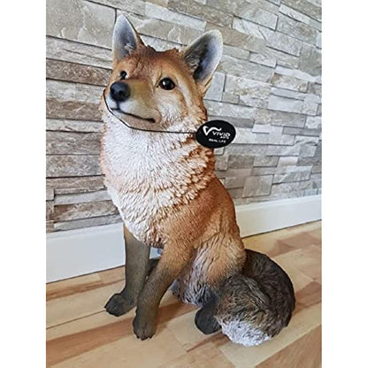 Vivid Arts XRL-SFOX-A Large Sitting Fox Resin Ornament