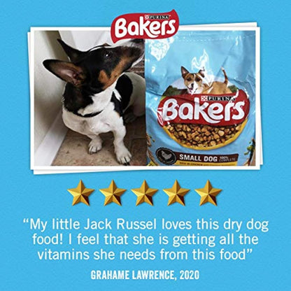 Bakers Small Dry Dog Food Chicken & Veg 1.1kg (Pack of 4)