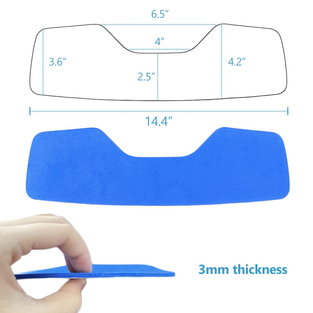 Shower Chair Back Mat, Bath Stool Backrest Non-Slip Cushion EVA Foam Pad with Adhesive for Handicap, Disabled, Elderly (Back)