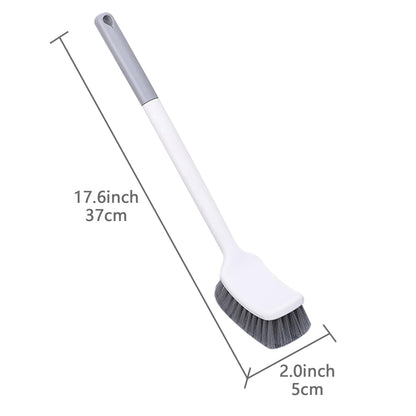 Lizbin Toilet Brush, Bathroom Toilet Bowl Brush, Curved Design Toilet Brush for Deep Cleaning Under Rim, Toilet Cleaner Brush with Long Handle