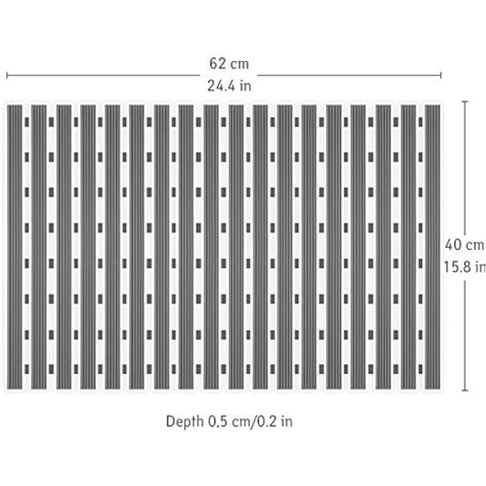 Tatkraft Bond Non-Slip Bath Mat, 62x40cm (24.4x15.7in), Fast Drying, Inside Shower/Bathtub Mat, Bathroom Floor Antislip Mat, PP frame and PVC anti-slip surface, 126 Strong Suctions Cups, Anti Mould