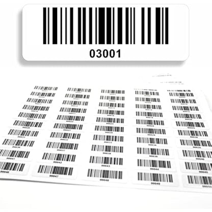 Barcode Labels 3001-4000 DGUV Inspection Labels - Consecutive 5-Digit - 1,000 pcs Permanent Barcode Sticker - Electrical Engineering code128 - self-Adhesive 50x17mm (03001-04000)