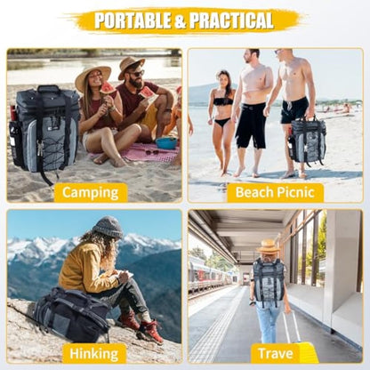 Cool Backpack 30L/20L Cool Bag Backpack Large Foldable 40/24 Cans Cool Backpack Large Thermal Backpack Insulated Backpack with Cooling Compartment Cooling Backpacks Shopping Backpack for Beach Picnic