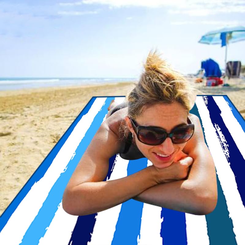 JAODFK Microfibre Beach Towel 71"X32" Quick Dry Lightweight Sand Free Extra Large Thin Towels Travel Essentials For Adults Womens Swim Bath
