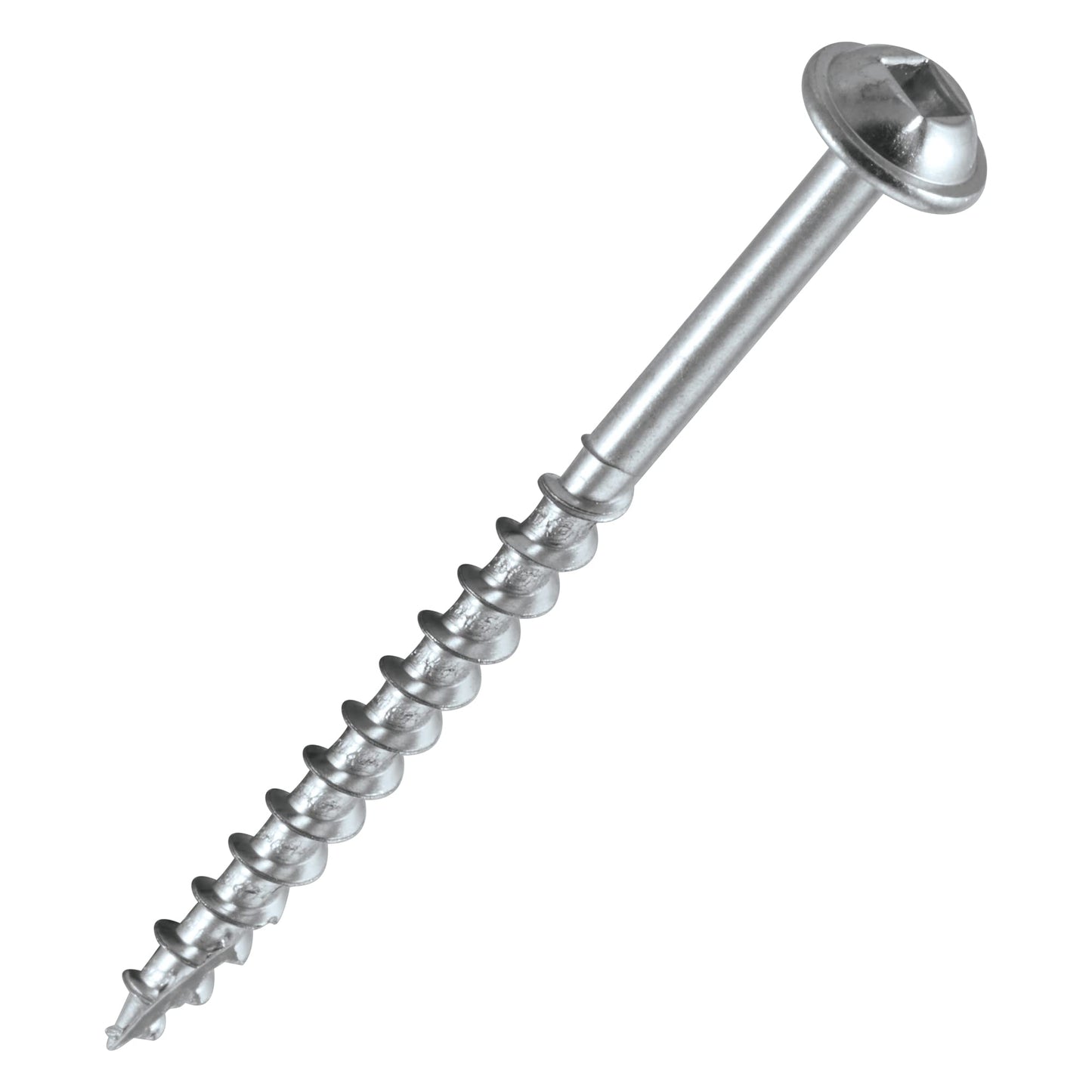 Trend Pocket Hole Screws for Softwoods, 63mm Long, Pack of 200, Coarse Self-Cutting Threaded Square Drive Screws, PH/8X63/200C, Silver