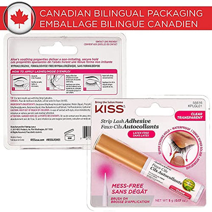 KISS 24 Hour Strip Eyelash Adhesive – Clear