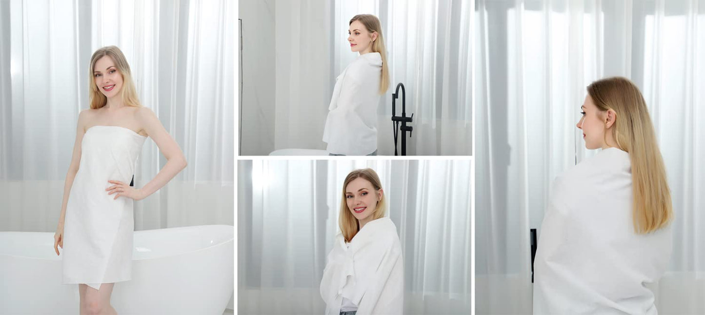 JITTY 4 Sets Disposable 1 Hand + 1 Bath Towels Set