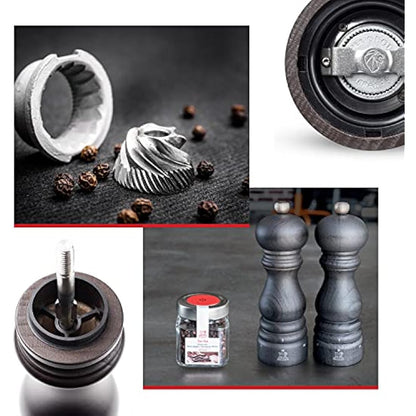 PEUGEOT - Paris u'Select 27 cm Pepper Mill - 6 Predefined Grind Settings - Made with PEFC Certified Wood - Made in France - Chocolate Colour