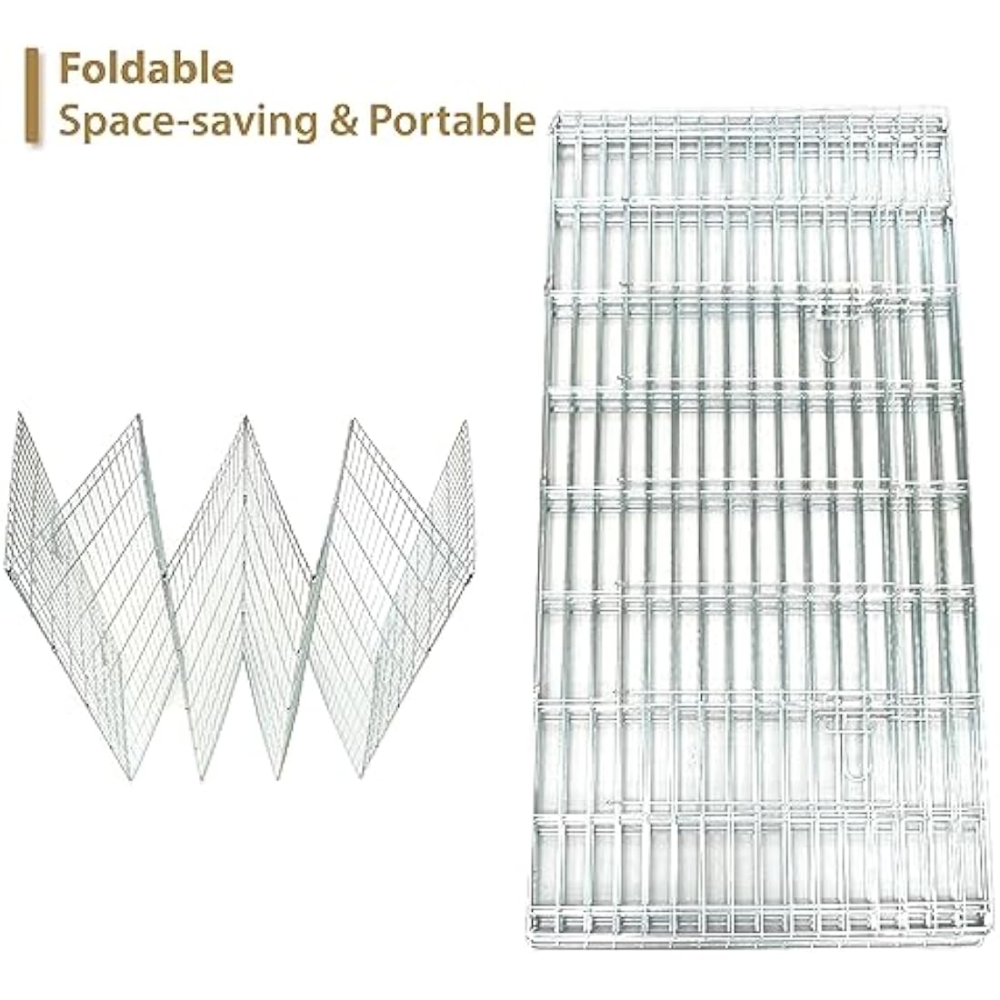 Ellie-Bo Easy-Up 8 Piece Foldable Portable Dog Puppy Play Pen with Door for Indoor/Outdoor Use 91cm High, Rabbit, Cat, Guinea Pigs