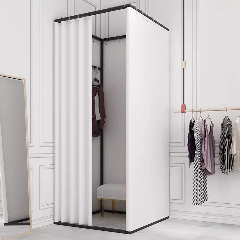 Changing Room for Clothing Store, Mobile Fitting room with shading curtain, Foldable Temporary Privacy Protection dressing Room for Mall, Office