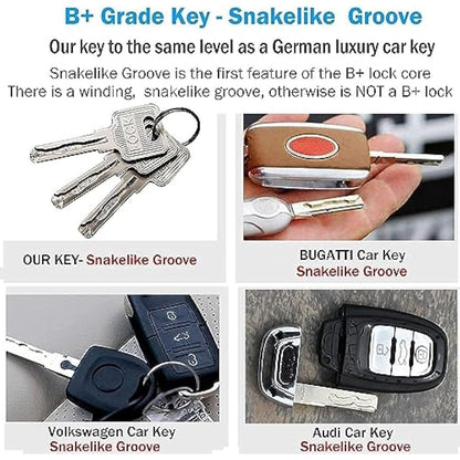 Car Steering Wheel Lock, The Anti Theft Device for Cars, Universal Car Steering Wheel Lock, Adjustable Vehicle Anti-Theft Lock with 3 Keys and Safety Hammer Function