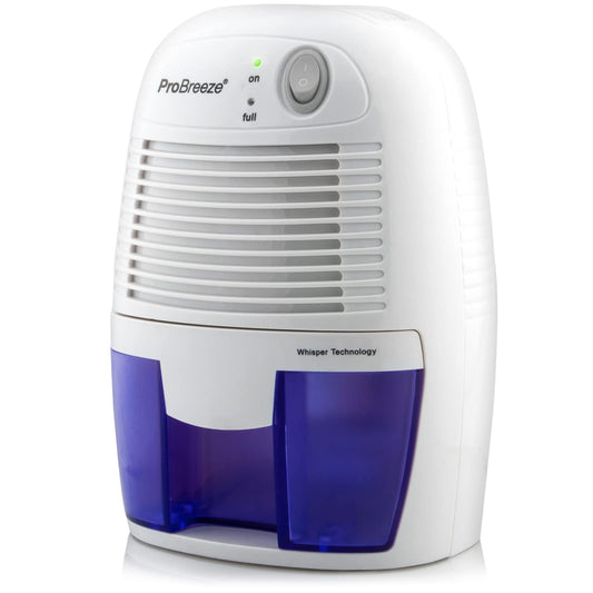 Pro Breeze? 500ml Premium Dehumidifier for Damp, Mould, Moisture in Home, Kitchen, Bedroom, Caravan, Office, Garage (White & Blue, 500ml)