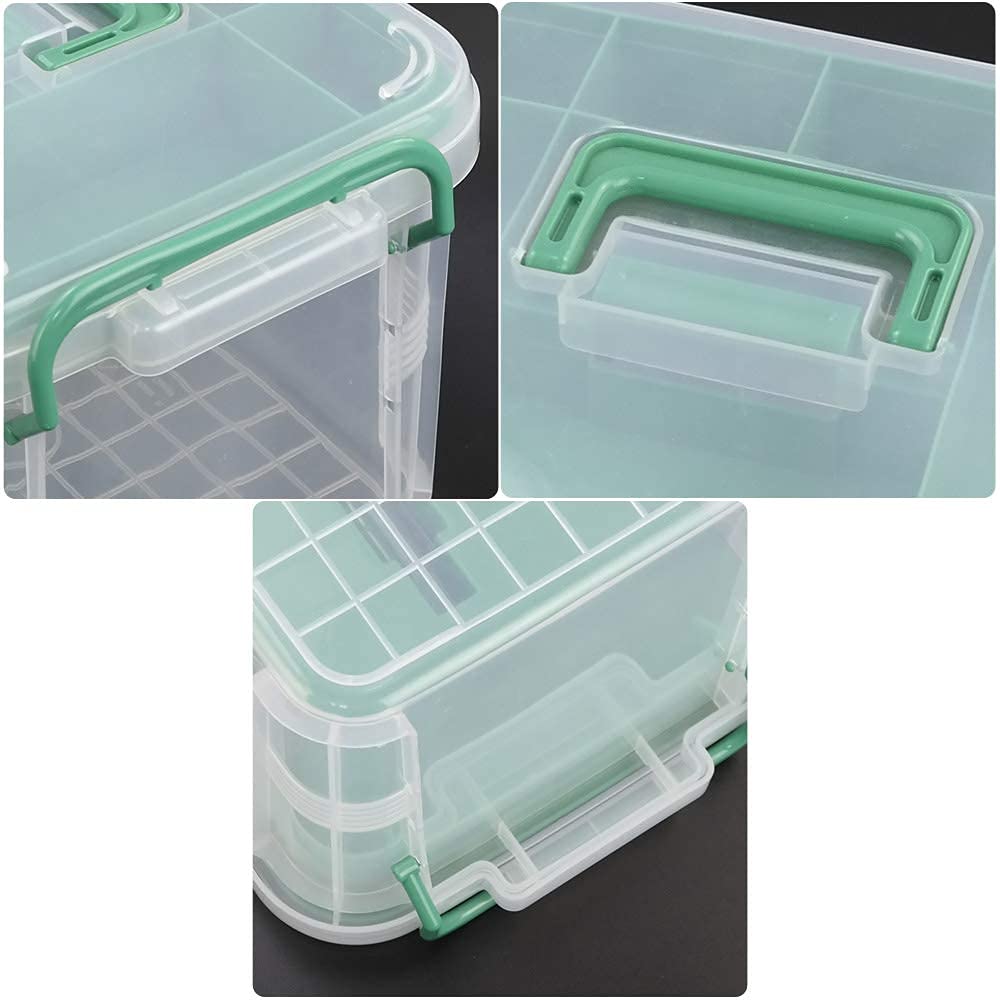 Nesmilers Large Family Empty First Aid Box, Clear Plastic Storage Box