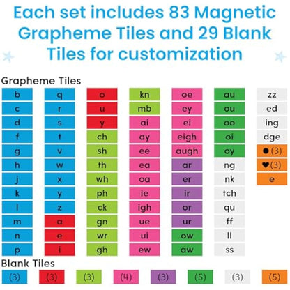 Learning Resources Advancing Phonics Word Work Small Group Set, Ages 5+, Magnetic Letter Tiles, Magnetic Letter Trays, Primary School Phonics Manipulatives, Phonemic Awareness, Classroom Essentials
