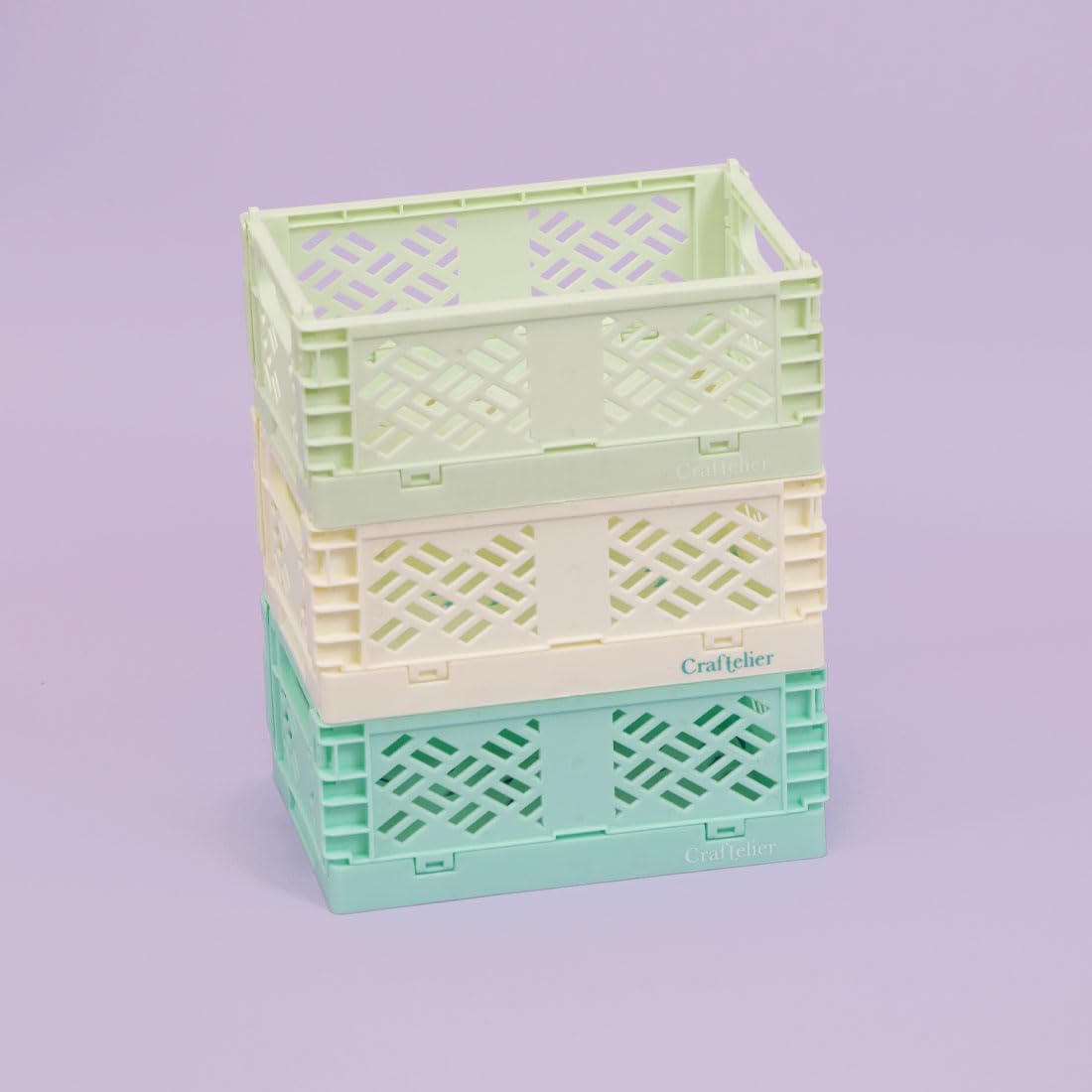 Craftelier - Box for Organization and Storage of Craft Materials | Foldable and Stackable Design | Small Size