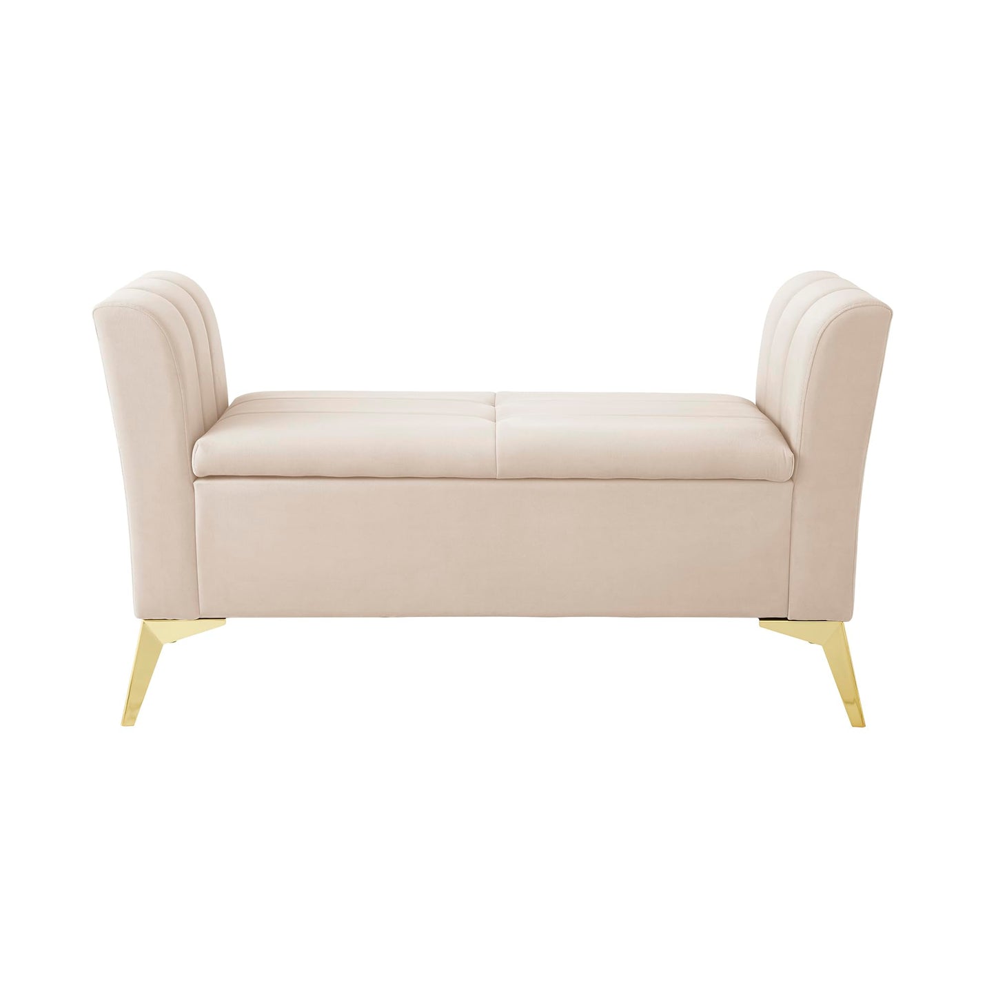 GFW Pettine Ottoman Storage Bench, Natural, H-67cm x W-121cm x D-45.5cm