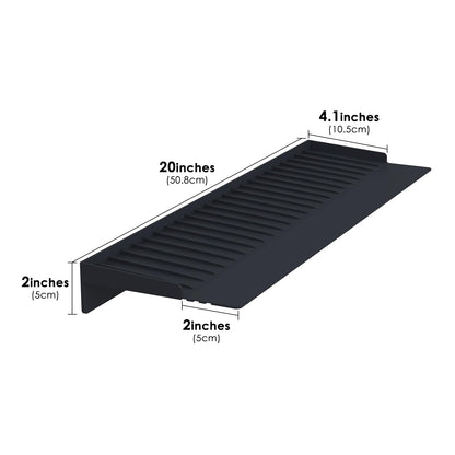 Adorila Silicone Edge Protector Splash Guards, 6" x 20" Bathtub & Kitchen Sink Edge Guard Black