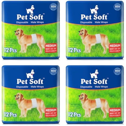 Pet Soft Disposable Dog Puppy Nappies Male - Super Absorbent Male Dog Incontinence Wraps