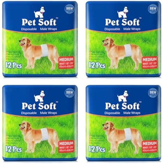 Pet Soft Disposable Dog Puppy Nappies Male - Super Absorbent Male Dog Incontinence Wraps